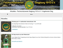 Tablet Screenshot of fischschutzverein-siegburg.de
